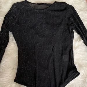 Sheer Long-Sleeved Bodysuit